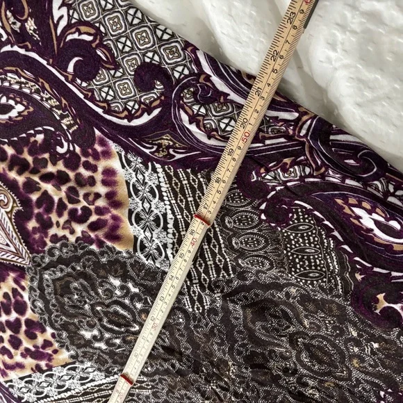 Chico's Purple and Brown Patterned Blouse - Picture 8 of 8